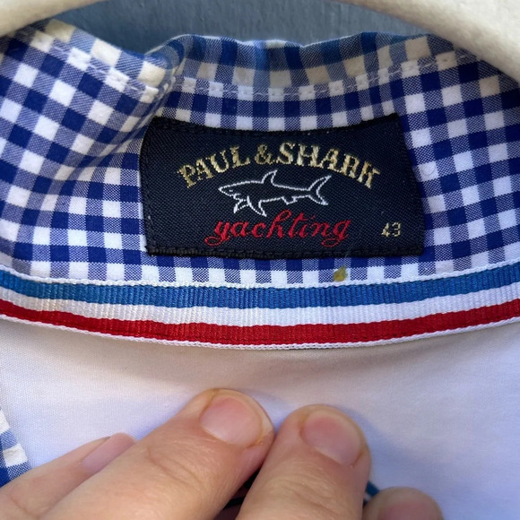 Paul & Shark Grid Check Button-down, size 43 (approx XXL) - Picture 7 of 7